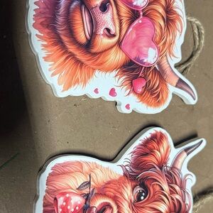 2024 Hobby Lobby Highland Cow Valentine Ornaments